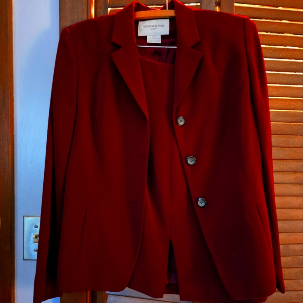 Burgundy Jones New York Suit with skirt